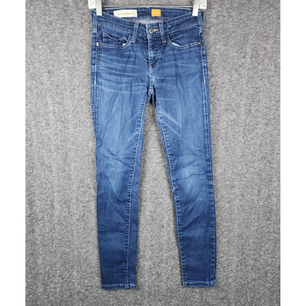Pilcro and the Letterpress Skinny‎ Jeans Womens 25 Blue Medium Wash Low Rise